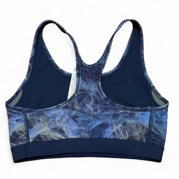 Nike Dri-Fit Women's Sports Bra, Abstract Blue, No Padding, Size Medium - Picture 2 of 4